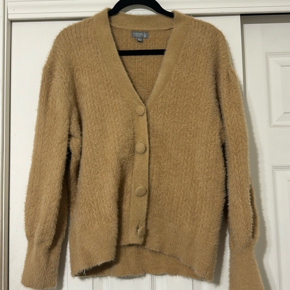 Cupcake Clothing LTD Women's Small Soft Button Up Tan Cardigan Sweater - Picture 1 of 5